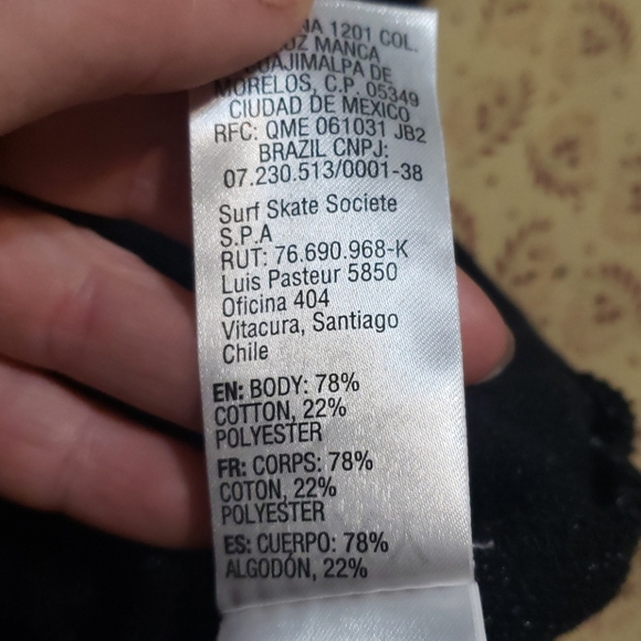 Roxy marled black pullover hoodie. - Picture 7 of 7